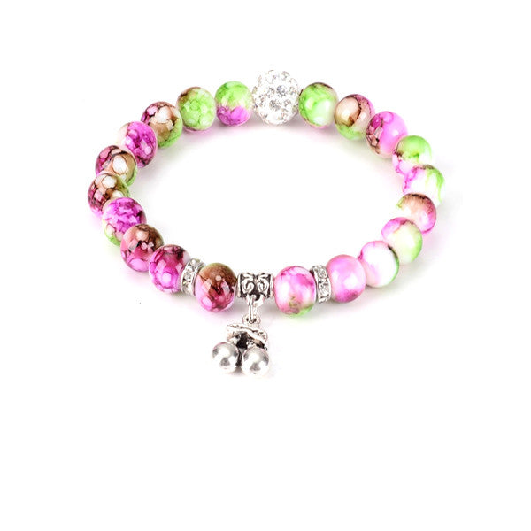 Cherry Bead Yoga Bracelet